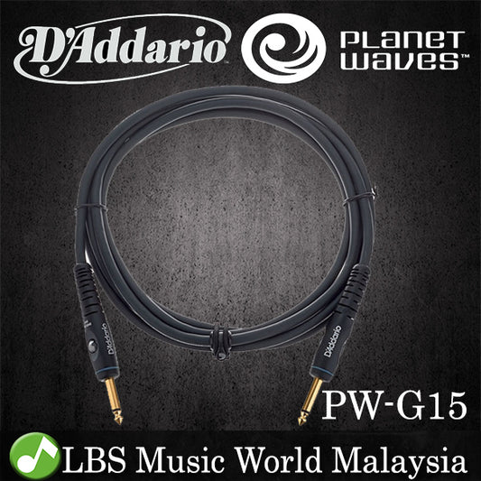 D'addario Planet Waves PW-G15 Custom Series Instrument Cable Keyboard Guitar (4.5 Meter)