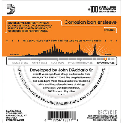 D'addario EJ10 80/20 Bronze Acoustic Guitar Strings 10-47 Daddario D Addario (EJ 10 EJ10E)