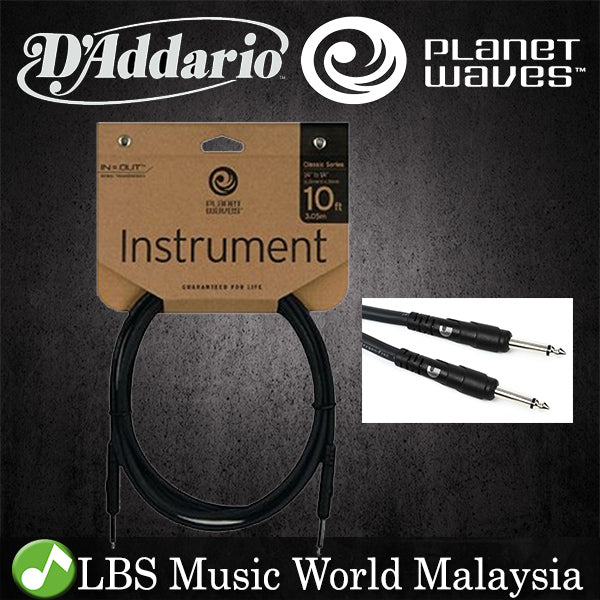 D'addario PW-CGT10 Planet Wave Instrument Cable Guitar Keyboard Daddario (3 Meter PW CGT10)