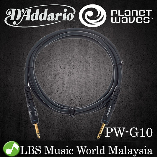 D'addario Planet Waves PW-G10 Custom Series Instrument Cable Keyboard Guitar (3 Meter)