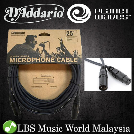 D'Addario Planet Waves Daddario PW-CMIC-25 Microphone Mic Cable Xlr to Xlr (7.5 Meter)