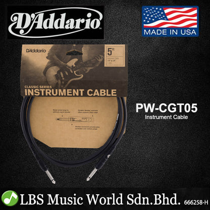 D'addario PW-CGT15 Planet Wave Instrument Cable Guitar Keyboard Daddario (PWCGT15 PWCGT05)