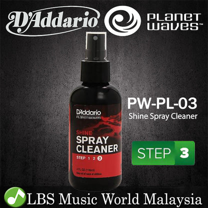 D'addario Planet Waves PW-PL-03 Shine Spray Guitar Cleaner Daddario D Addario