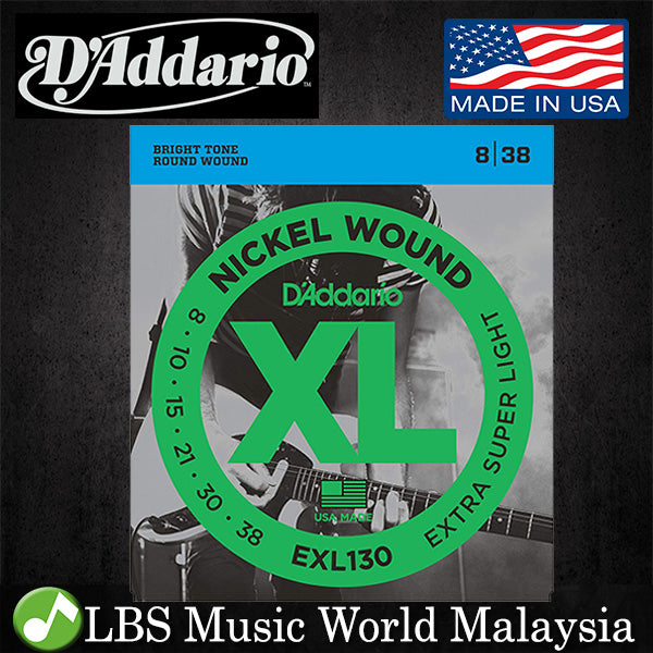 D'ADDARIO EXL130 Nickel Wound, Extra-Super Light, DADDARIO ELECTRIC GUITAR STRINGS
