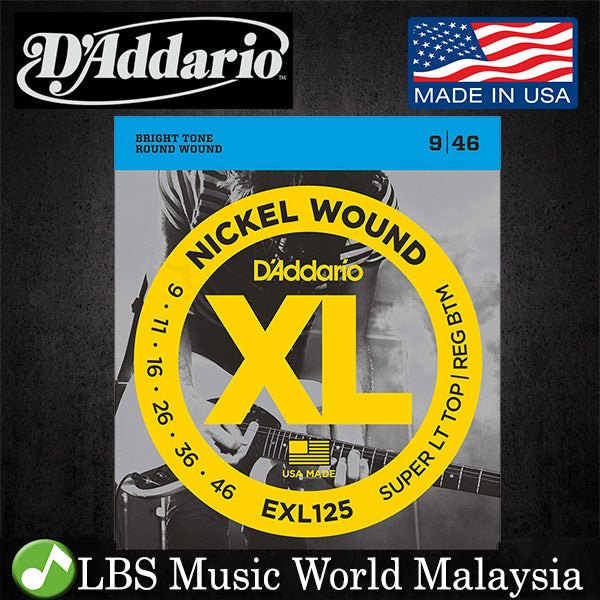 D'ADDARIO EXL125 Nickel Wound, Super Light Top/ Regular Bottom, DADDARIO ELECTRIC GUITAR STRINGS