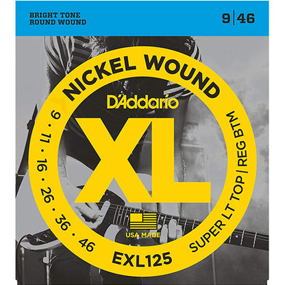 D'ADDARIO EXL125 Nickel Wound, Super Light Top/ Regular Bottom, DADDARIO ELECTRIC GUITAR STRINGS