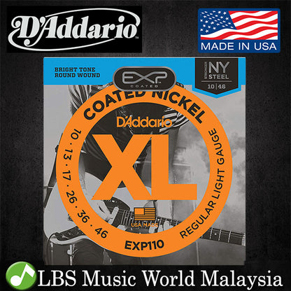 D'ADDARIO  EXP110 Coated Nickel Wound, Light, DADDARIO Electric Guitar Strings
