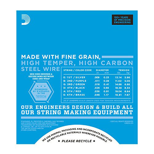 D'ADDARIO EXL125 Nickel Wound, Super Light Top/ Regular Bottom, DADDARIO ELECTRIC GUITAR STRINGS