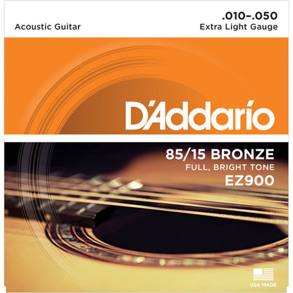 D'addario EZ900 85/15 Bronze Acoustic Guitar String (10-50)