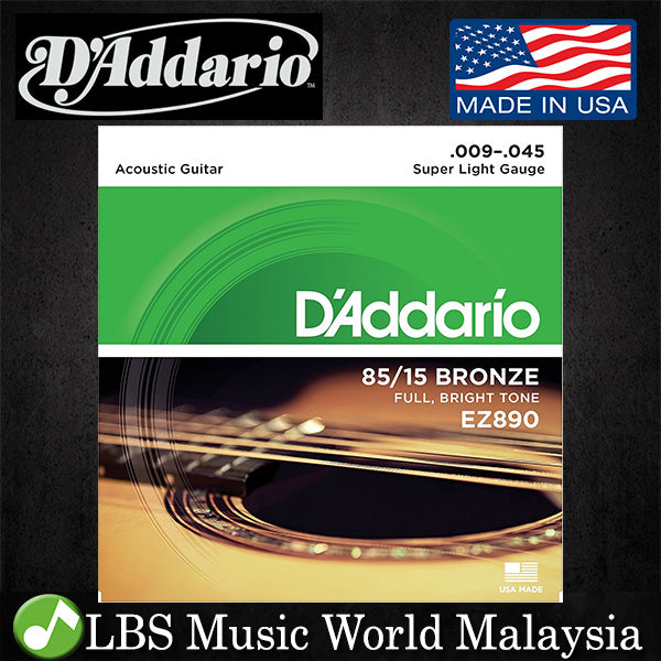 D'addario EZ890 85/15 BRONZE 009-045 DADDARIO ACOUSTIC GUITAR STRINGS