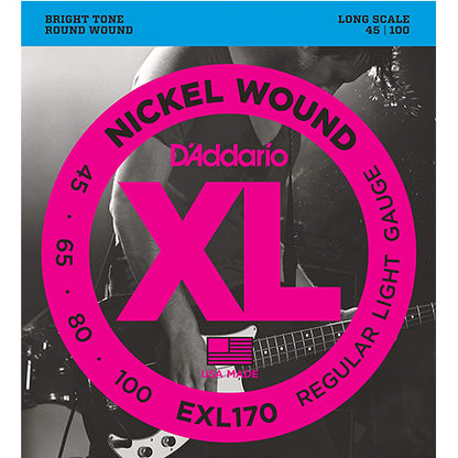 D'ADDARIO EXL170 Nickel Wound Bass, Light, DADDARIO BASS GUITAR STRINGS