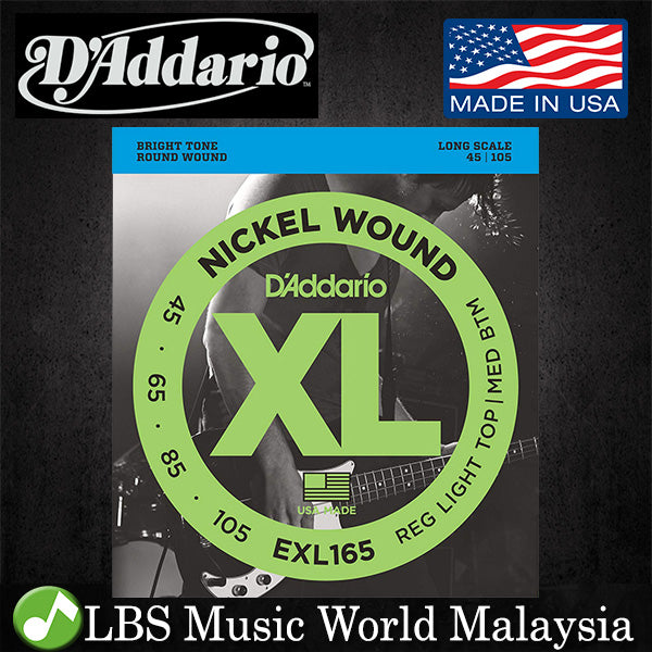 D'ADDARIO  EXL165 Nickel Wound Bass, Custom Light, DADDARIO BASS GUITAR STRINGS