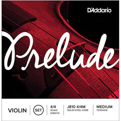 D'Addario J810 Prelude Violin String Set 4/4 Scale Medium Tension Daddario D addario Violin Strings