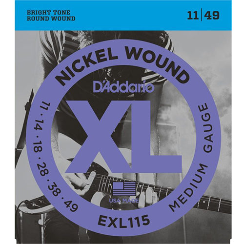 D'addario EXL115 Nickel Wound Electric Guitar String 11-49 Daddario D addario (EXL 115)