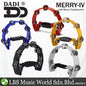 Dadi 2000-1.1 Merry IV Double Cut Away Half Moon Tambourine with Jingle For Drum Set and Percussion (Random Colour)