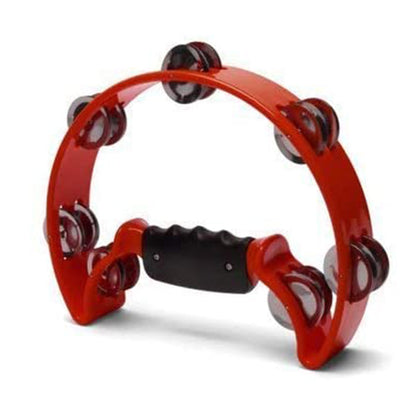 Dadi 2000-1.1 Merry IV Double Cut Away Half Moon Tambourine with Jingle For Drum Set and Percussion (Random Colour)