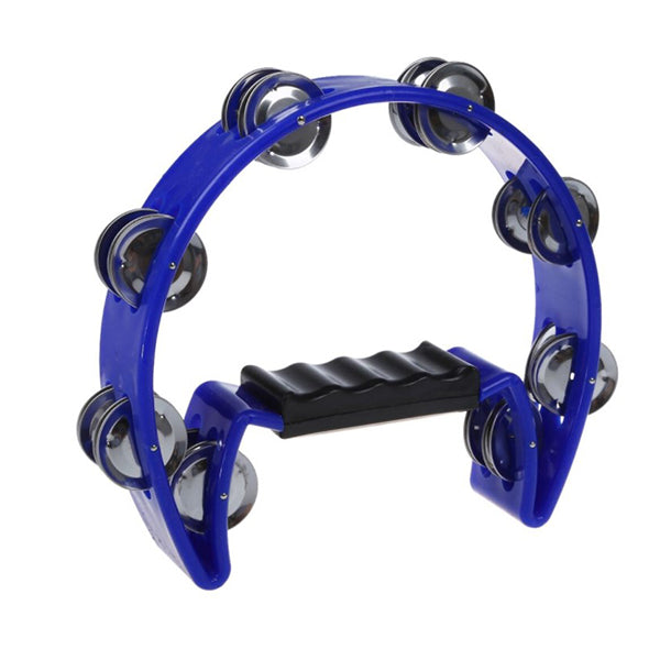 Dadi 2000-1.1 Merry IV Double Cut Away Half Moon Tambourine with Jingle For Drum Set and Percussion (Random Colour)