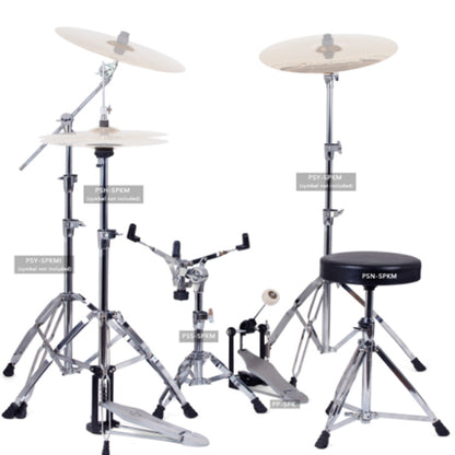 Dixon P-CPSPK1M 6 Pieces Hardware Pack with Cymbal Snare Stool Hi-Hat Boom Pedal Set