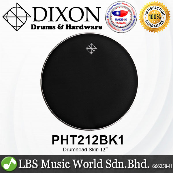 Dixon Drum Skin 16" 14" 13" 12" 10" 8" Black Drumhead Kit for Snare Tom (PHT216BK1 PHT214BK1 PHT213BK1 PHT212BK1 PHT210BK1)