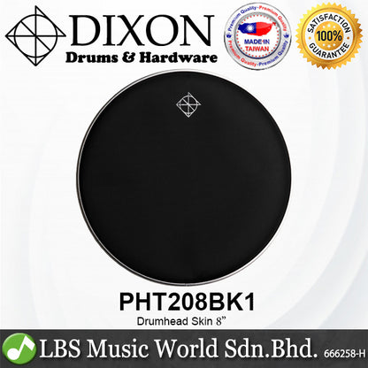 Dixon Drum Skin 16" 14" 13" 12" 10" 8" Black Drumhead Kit for Snare Tom (PHT216BK1 PHT214BK1 PHT213BK1 PHT212BK1 PHT210BK1)