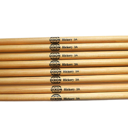 Dixon Drumstick Hickory Series Wood Tip Drum Stick - 3A 7A 9A 11A 110A