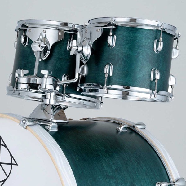Dixon Spark Birch SPB522STG Drum Set 5 Piece Complete with Hardware See Through Green