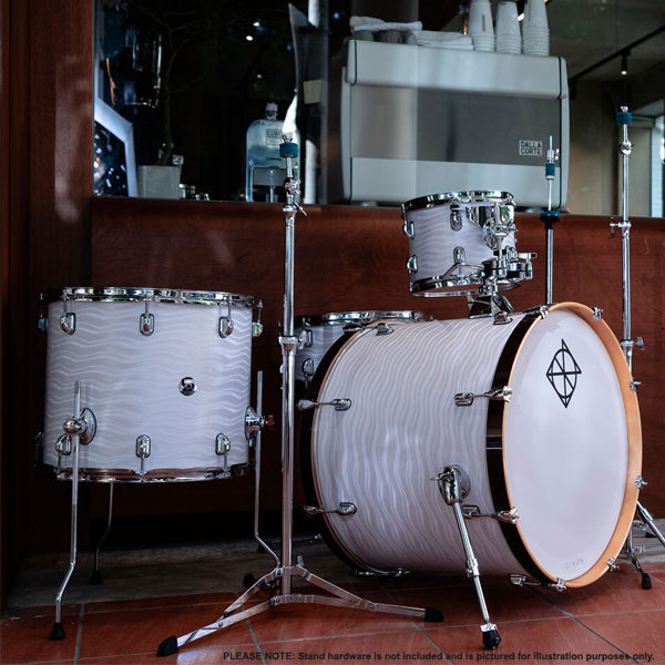 Dixon Spark Birch SPB522WW Drum Set 5 Piece Complete with Hardware Waves White
