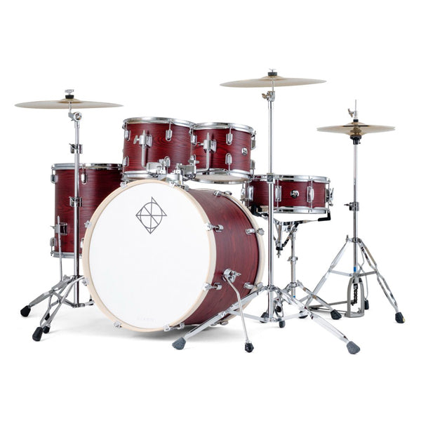 Dixon Spark SP522ARO Drum Set Complete Standard 5 Piece Drum Kit Bundle Oak Wrap