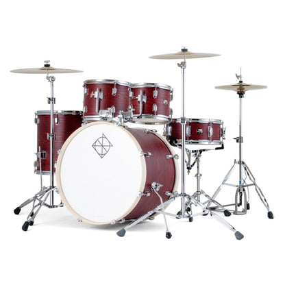 Dixon Spark SP522ARO Drum Set Complete Standard 5 Piece Drum Kit Bundle Oak Wrap