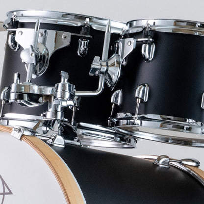 Dixon Spark Birch SPB522SB Drum Set 5 Piece Complete with Hardware Satin Black