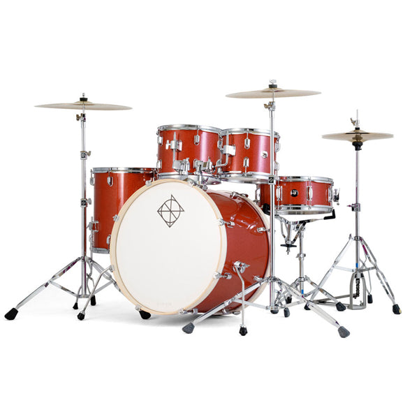 Dixon Spark SP522ACPS Drum Set Complete Standard 5 Piece Drum Kit Bundle Champagne Sparkle