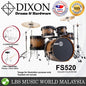 Dixon FS520 Fuse 5 Pieces Acoustic Drum Kit Set - Brown Burst