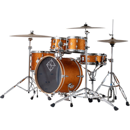 Dixon PODJSP516PK Jet Set Plus 5 Pieces Acoustic Drum Kit Set  - Orange Sparkle