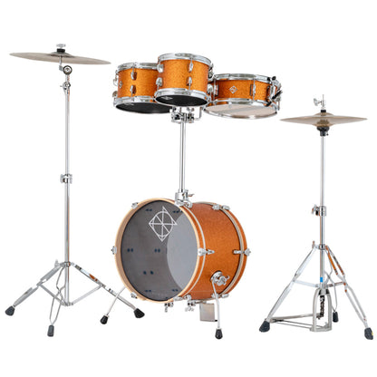 Dixon PODJSP516PK Jet Set Plus 5 Pieces Acoustic Drum Kit Set  - Orange Sparkle