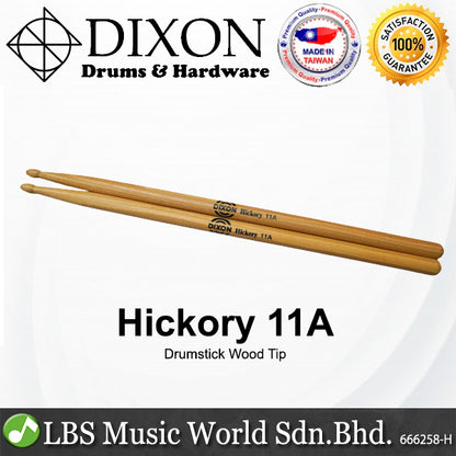 Dixon Drumstick Hickory Series Wood Tip Drum Stick - 3A 7A 9A 11A 110A