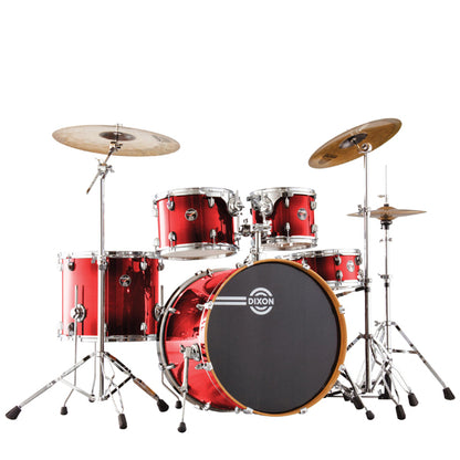 Dixon FS522 FS520 Fuse 5 Pieces Acoustic Drum Kit Set - Candy Red Fade