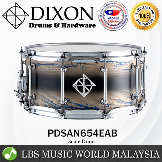 Dixon PDSAN654EAB 6.5 X 14 Inch Ash Artisan Chrome Hardware Snare Drum - Celestial Black Burst