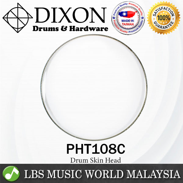 Dixon PHT108C 8" Clear Drum Skin Head Drumhead for Snare Tom (PHT108)