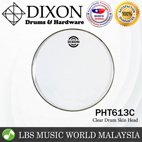 Dixon 13" PHT613C Clear Drum Skin Head Drumhead For Tom Snare Set Kit (PHT613)