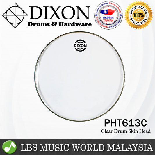 Dixon 13" PHT613C Clear Drum Skin Head Drumhead For Tom Snare Set Kit (PHT613)