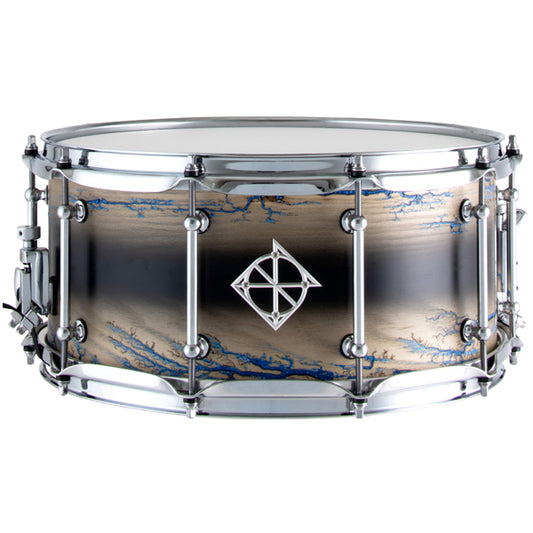 Dixon PDSAN654EAB 6.5 X 14 Inch Ash Artisan Chrome Hardware Snare Drum - Celestial Black Burst