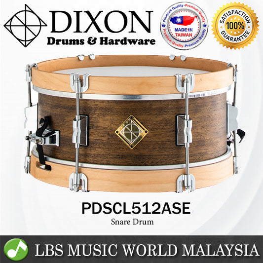 Dixon PDSCL512ASE 6.5 X 14 Inch Classic Maple Hoop Snare Drum - Aged Swiss Ebony