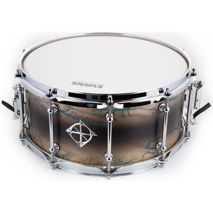 Dixon PDSAN654EAB 6.5 X 14 Inch Ash Artisan Chrome Hardware Snare Drum - Celestial Black Burst