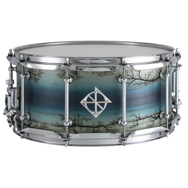 Dixon PDSAN654EA 6.5 X 14 Inch Artisan Chrome Hardware Snare Drum - Enchanted Electric Blue Burst