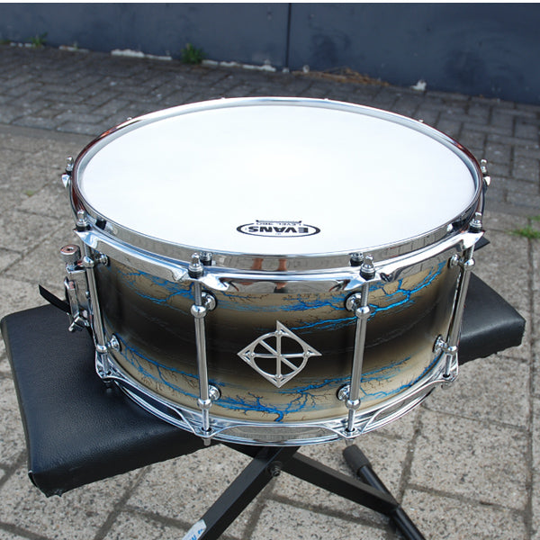 Dixon PDSAN654EAB 6.5 X 14 Inch Ash Artisan Chrome Hardware Snare Drum - Celestial Black Burst