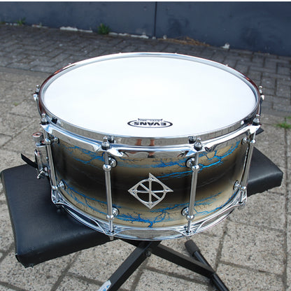 Dixon PDSAN654EAB 6.5 X 14 Inch Ash Artisan Chrome Hardware Snare Drum - Celestial Black Burst