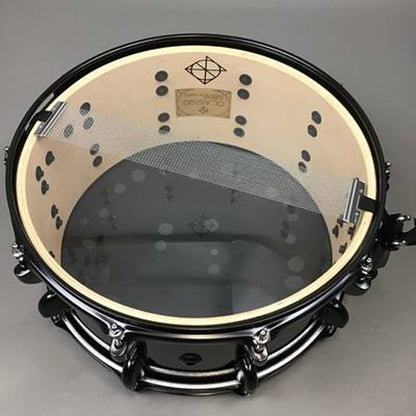 Dixon PDSCL654DVBK 6.5 X 14 Inch Classic Black Coated Snare Drum - Division Black Maple