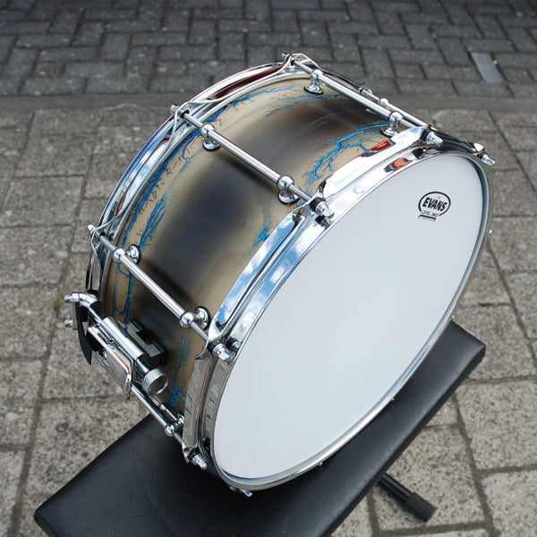 Dixon PDSAN654EAB 6.5 X 14 Inch Ash Artisan Chrome Hardware Snare Drum - Celestial Black Burst