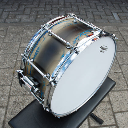 Dixon PDSAN654EAB 6.5 X 14 Inch Ash Artisan Chrome Hardware Snare Drum - Celestial Black Burst