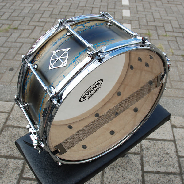 Dixon PDSAN654EAB 6.5 X 14 Inch Ash Artisan Chrome Hardware Snare Drum - Celestial Black Burst
